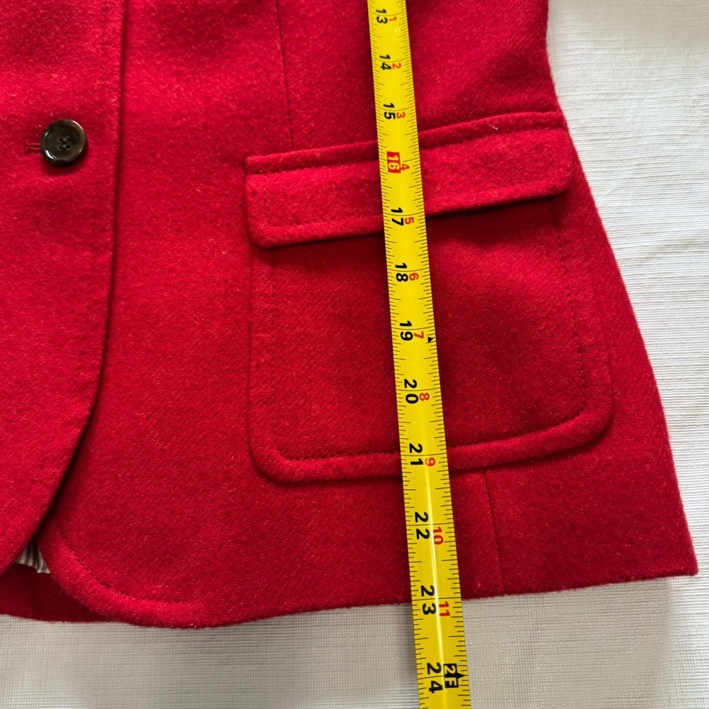 Talbots Vibrant Red Wool Blazer - Picture 9 of 10